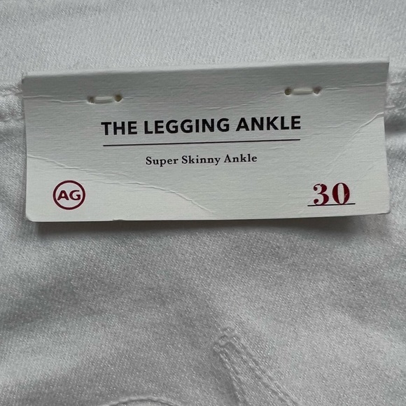 AG Adriano Goldschmied The Legging Ankle Super Skinny Ankle Jeans White NWT (30) - Picture 8 of 14